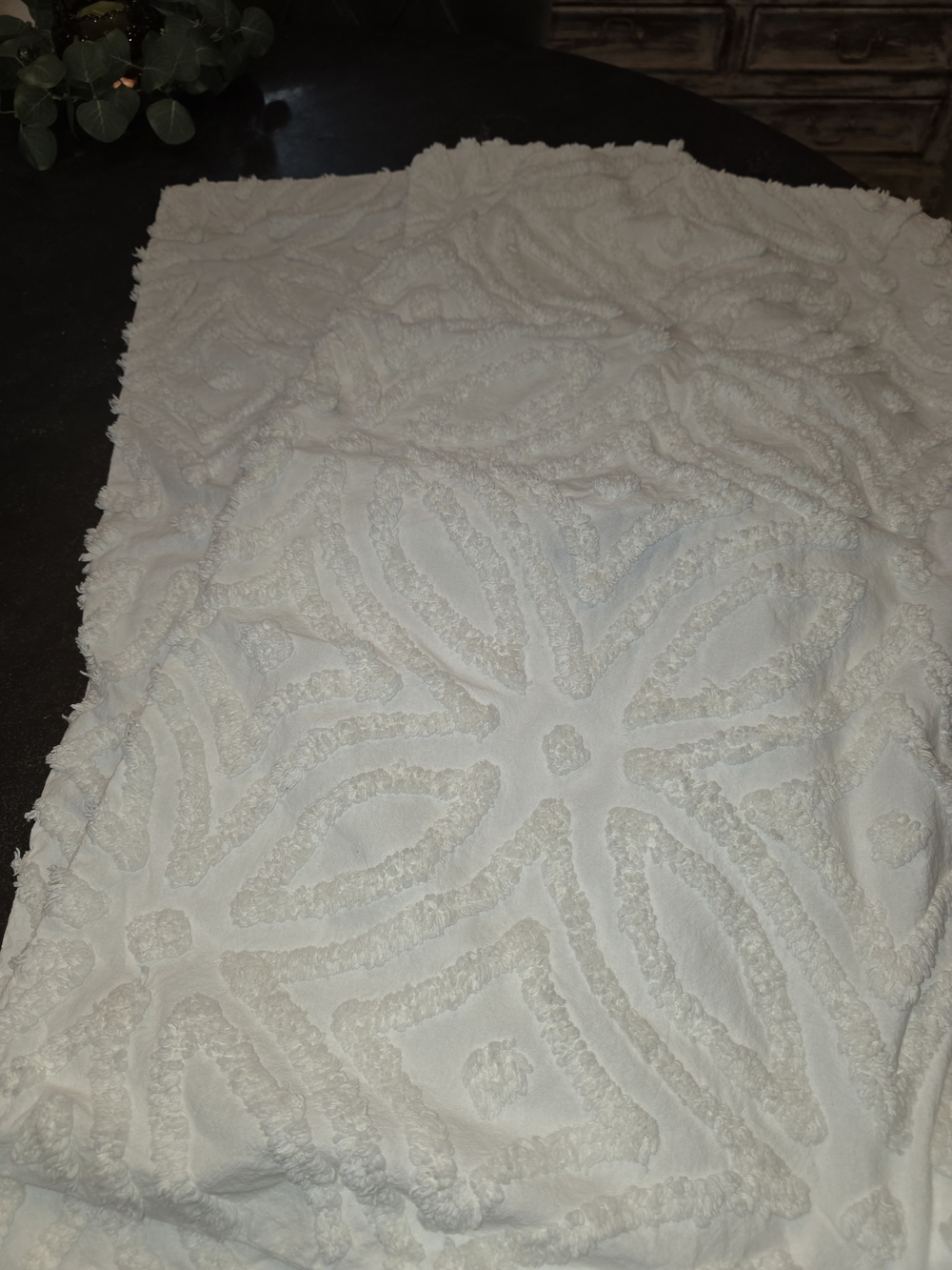 NEW Rachel Zoe SET of King Pillow SHAMS White Textured Cotton Top